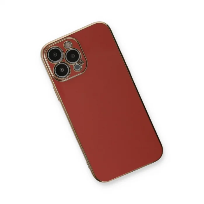 BUĞZ İphone 13 Pro Max Kılıf Volet Silikon - Kırmızı