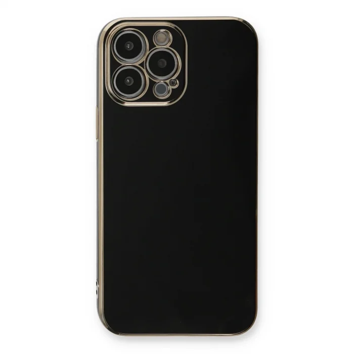 BUĞZ İphone 13 Pro Max Kılıf Volet Silikon - Siyah