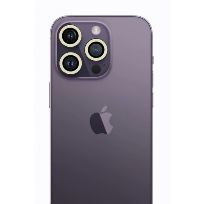 BUĞZ İphone 13 Pro Max Neon Fosforlu Kamera Lens - Beyaz