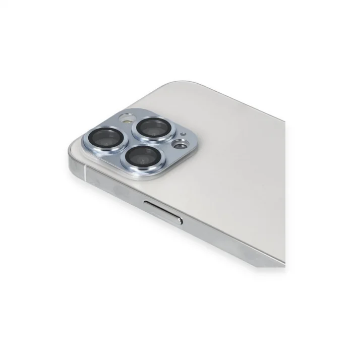 BUĞZ İphone 13 Pro Max Pers Alüminyum Kamera Lens - Sierra Blue