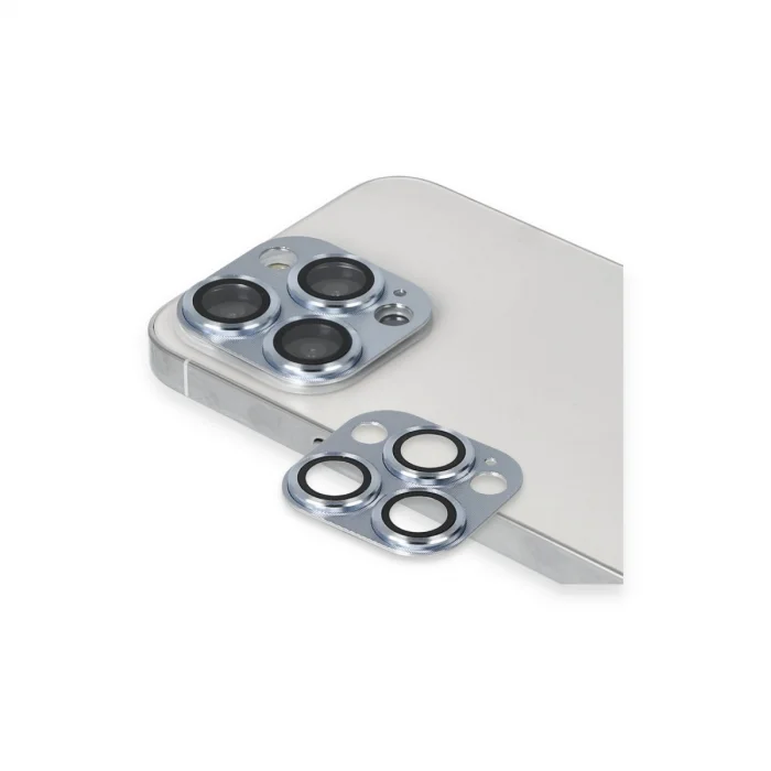 BUĞZ İphone 13 Pro Max Pers Alüminyum Kamera Lens - Sierra Blue