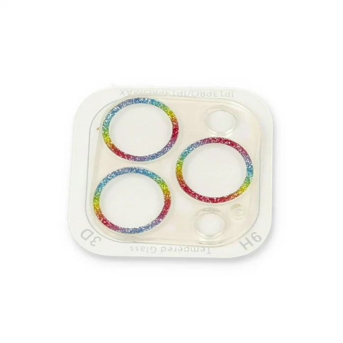 BUĞZ İphone 13 Pro Max Shine Kamera Lens Koruma Cam - Rainbow