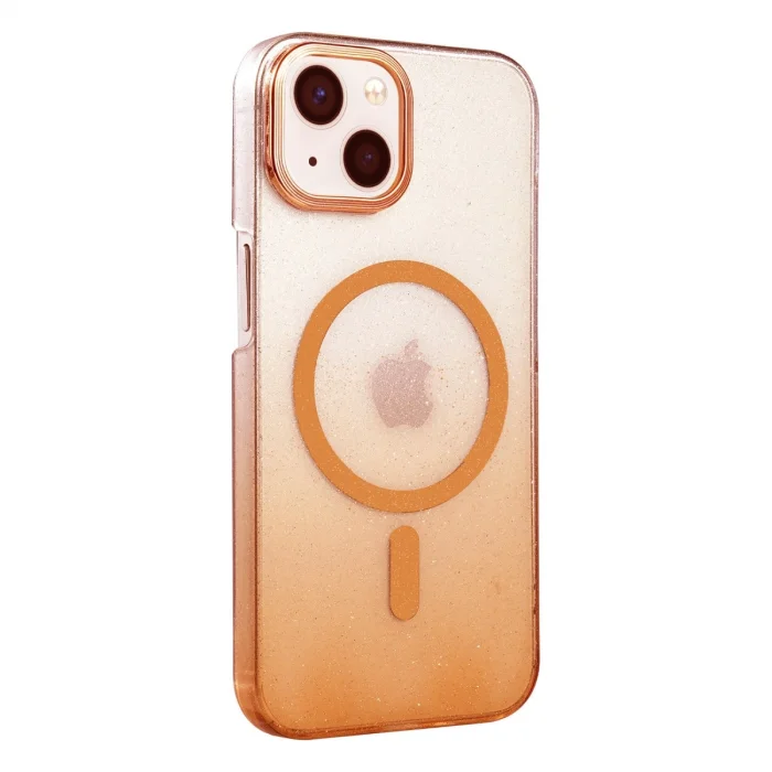 BUĞZ İphone 14 Glossy Magsafe Kapak - Turuncu
