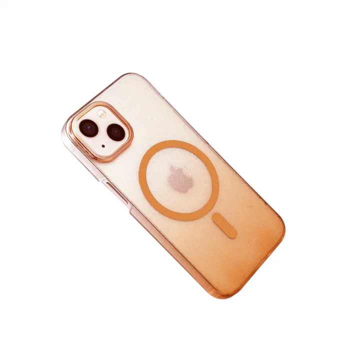 BUĞZ İphone 14 Glossy Magsafe Kapak - Turuncu