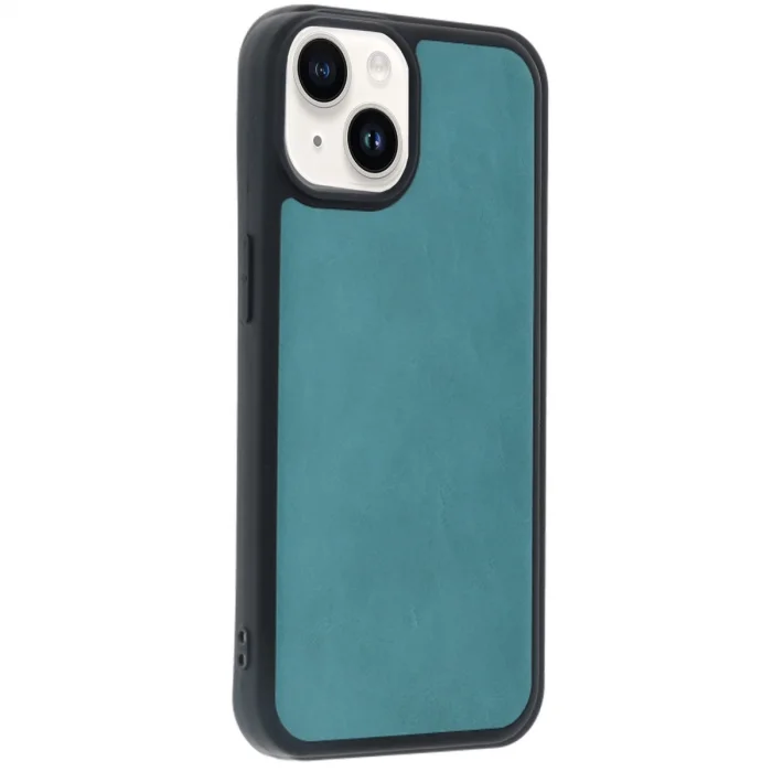 BUĞZ İphone 14 Kılıf Aras Deri Kapak - Açık Yeşil