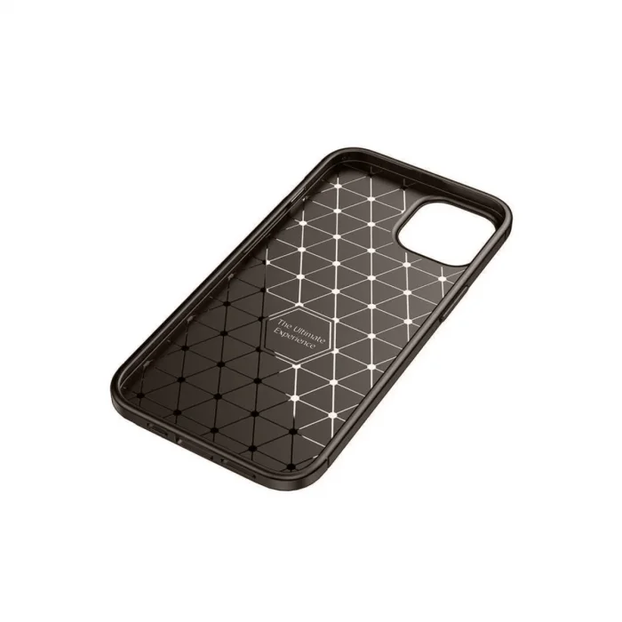 BUĞZ İphone 14 Kılıf Auto Focus Karbon Kapak - Kahverengi