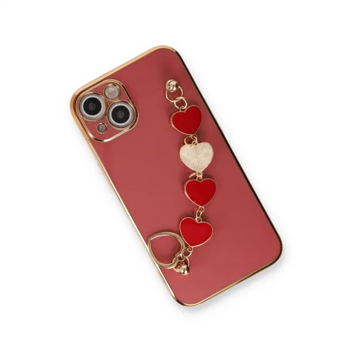 BUĞZ İphone 14 Kılıf Esila Silikon - Kırmızı