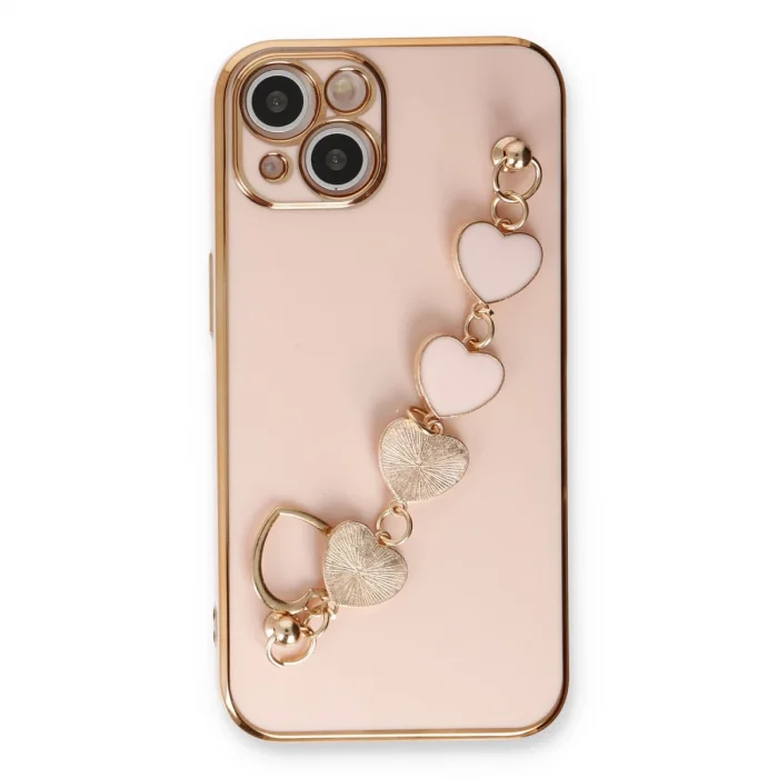 BUĞZ İphone 14 Kılıf Esila Silikon - Pudra