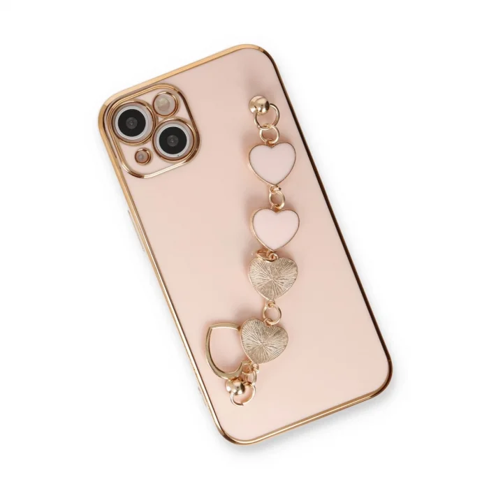 BUĞZ İphone 14 Kılıf Esila Silikon - Pudra