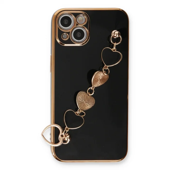 BUĞZ İphone 14 Kılıf Esila Silikon - Siyah