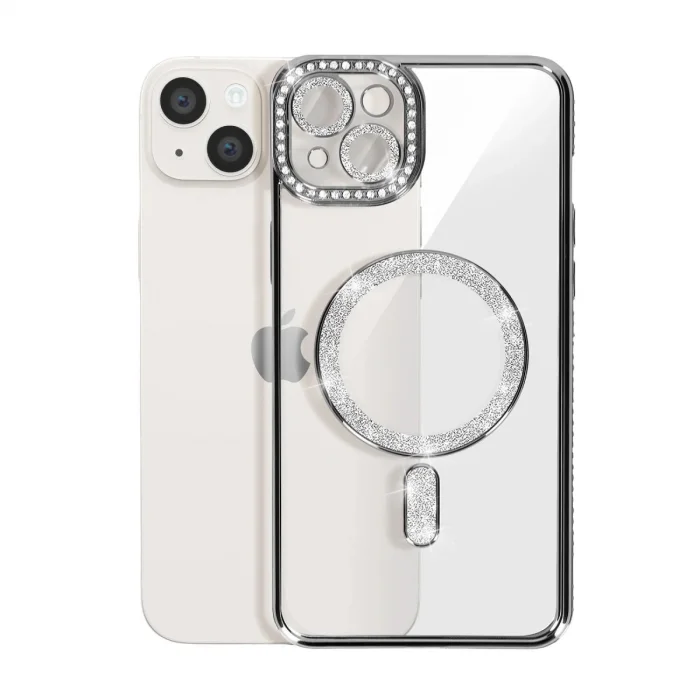 BUĞZ İphone 14 Kılıf Joke Simli Magneticsafe Kılıf - Siyah