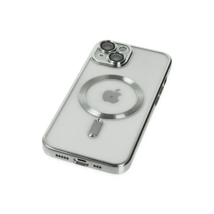 BUĞZ İphone 14 Kılıf Kross Magneticsafe Kapak - Gümüş