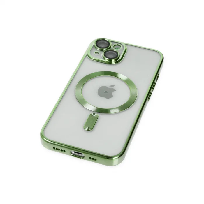 BUĞZ İphone 14 Kılıf Kross Magneticsafe Kapak - Koyu Yeşil
