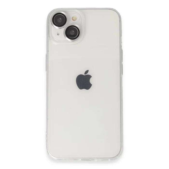 BUĞZ İphone 14 Kılıf Luko Lens Silikon - Gümüş