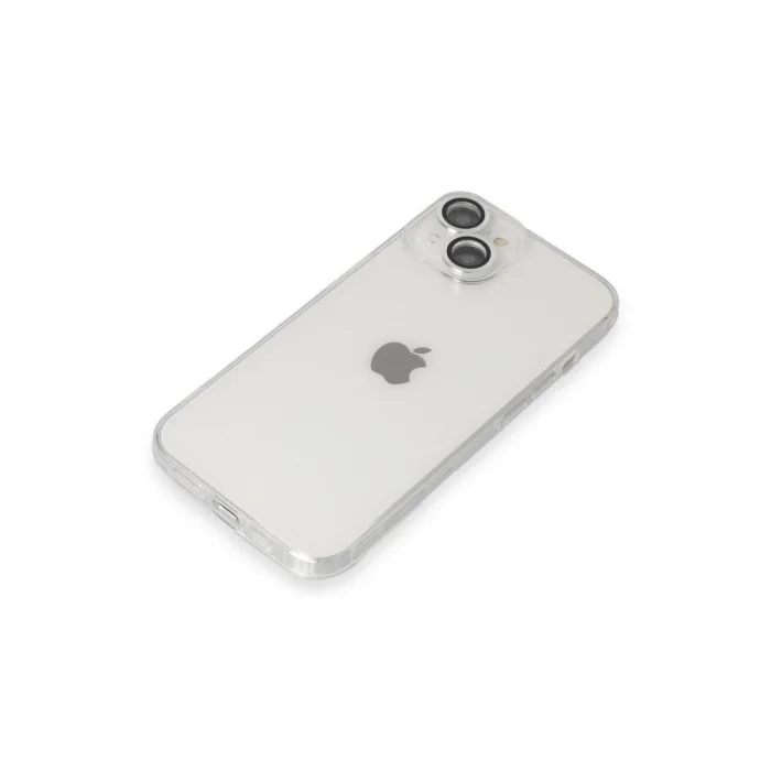 BUĞZ İphone 14 Kılıf Luko Lens Silikon - Gümüş