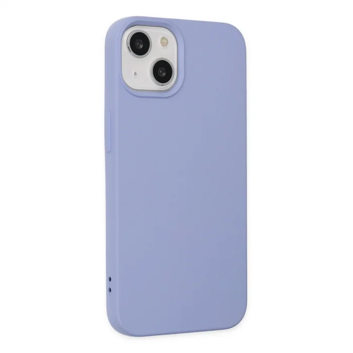 BUĞZ İphone 14 Kılıf Nano İçi Kadife Silikon - Lila