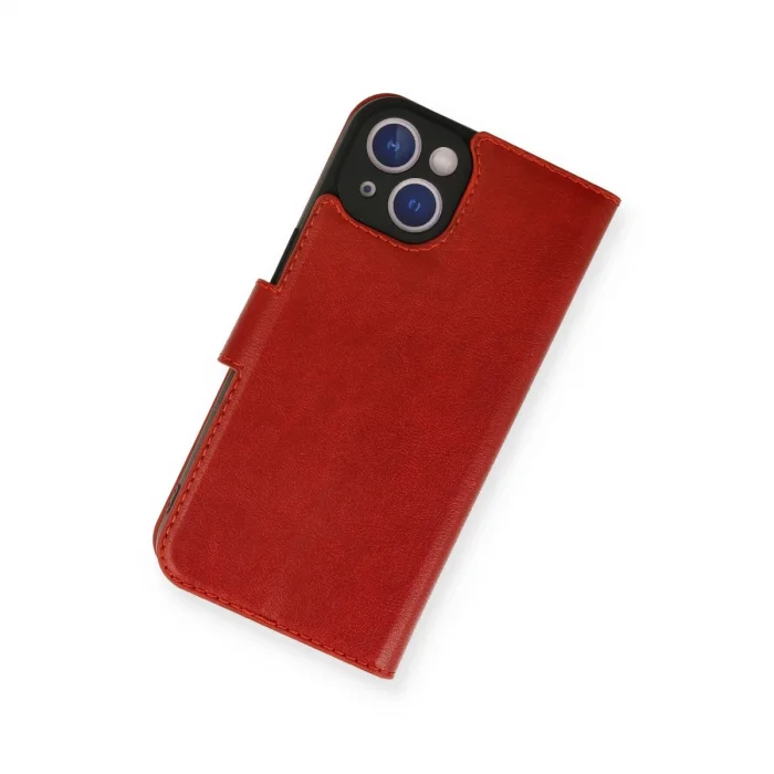 BUĞZ İphone 14 Kılıf Trend S Plus Kapaklı Kılıf - Kırmızı