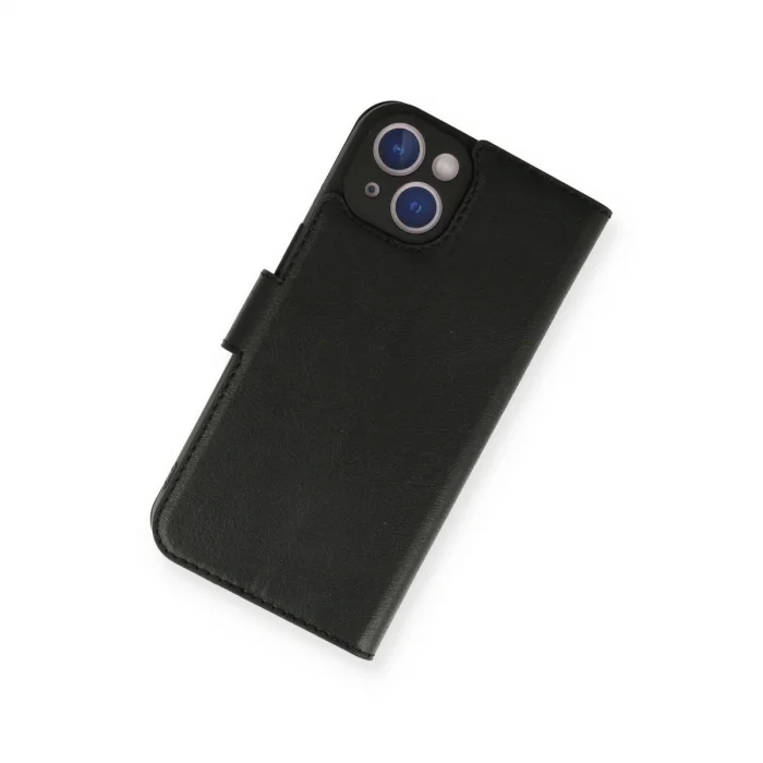 BUĞZ İphone 14 Kılıf Trend S Plus Kapaklı Kılıf - Siyah