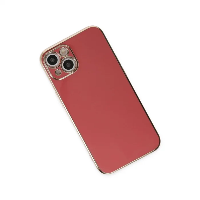 BUĞZ İphone 14 Kılıf Volet Silikon - Kırmızı