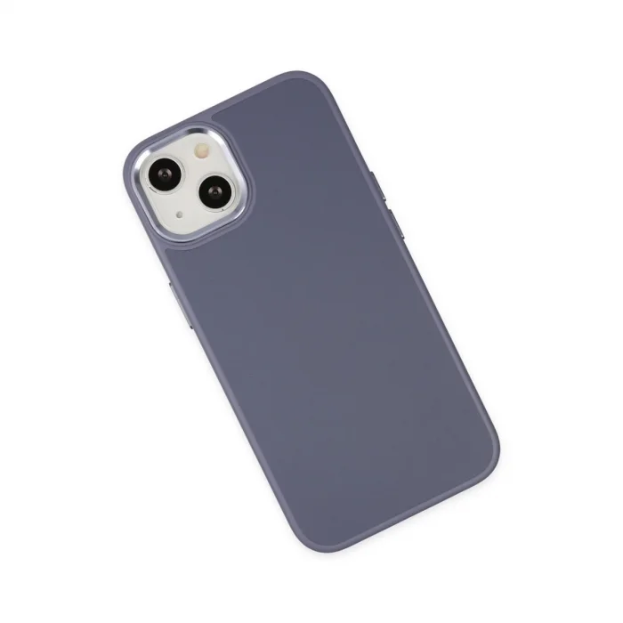 BUĞZ İphone 14 Plus Kılıf Asya Deri Silikon - Mor