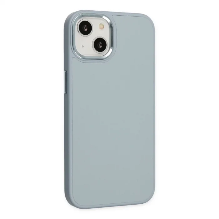 BUĞZ İphone 14 Plus Kılıf Asya Deri Silikon - Sierra Blue