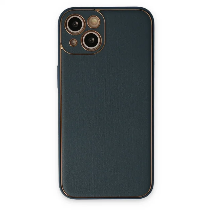 BUĞZ İphone 14 Plus Kılıf Coco Deri Silikon Kapak - Yeşil