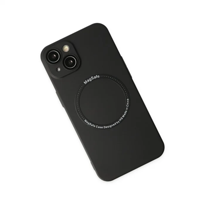 BUĞZ İphone 14 Plus Kılıf Jack Magneticsafe Lens Silikon - Siyah