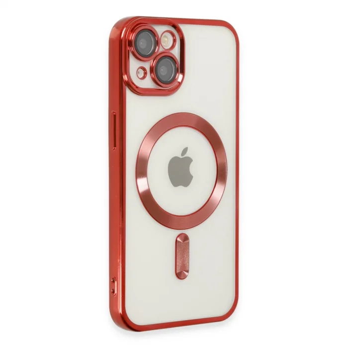 BUĞZ İphone 14 Plus Kılıf Kross Magneticsafe Kapak - Kırmızı