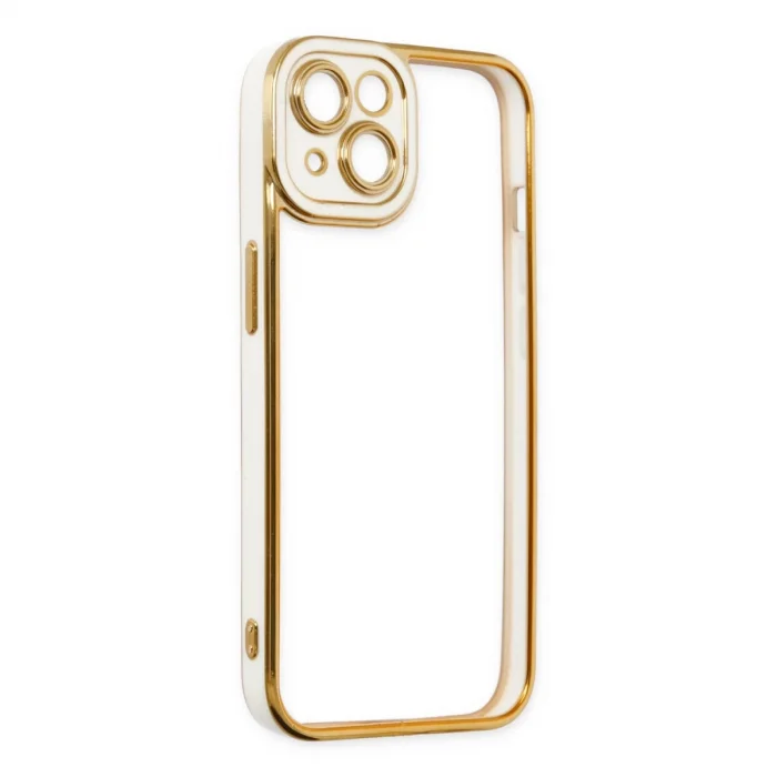 BUĞZ İphone 14 Plus Kılıf Liva Lens Silikon - Beyaz