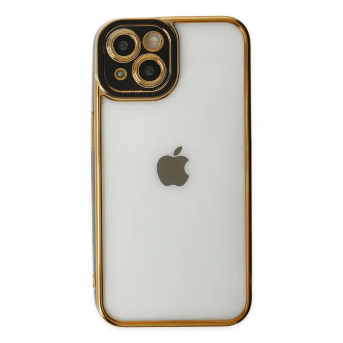 BUĞZ İphone 14 Plus Kılıf Liva Lens Silikon - Siyah
