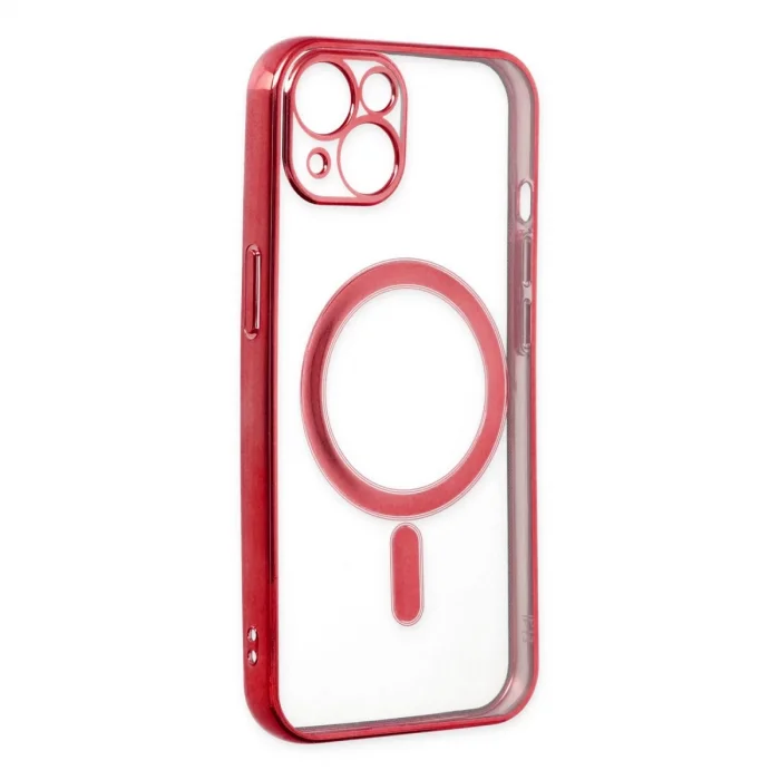 BUĞZ İphone 14 Plus Kılıf Magneticsafe Lazer Silikon - Kırmızı