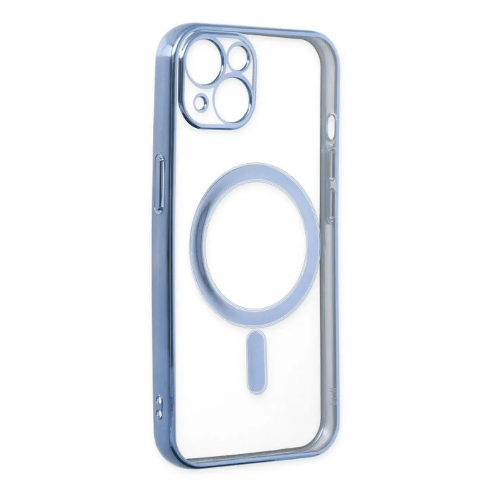 BUĞZ İphone 14 Plus Kılıf Magneticsafe Lazer Silikon - Sierra Blue