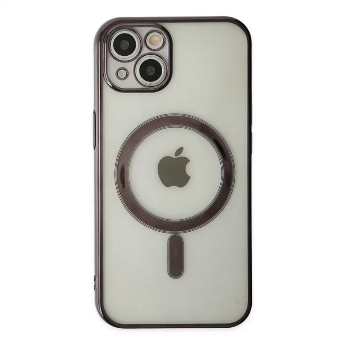 BUĞZ İphone 14 Plus Kılıf Magneticsafe Lazer Silikon - Siyah