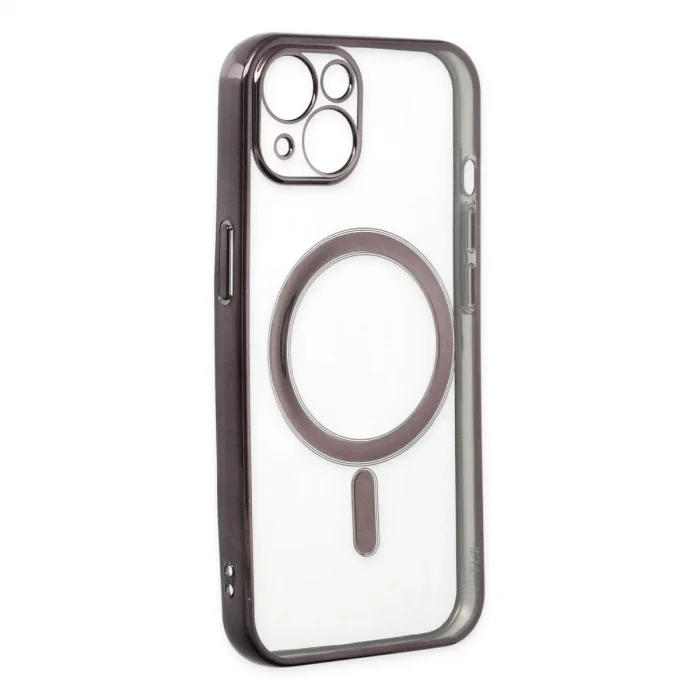 BUĞZ İphone 14 Plus Kılıf Magneticsafe Lazer Silikon - Siyah