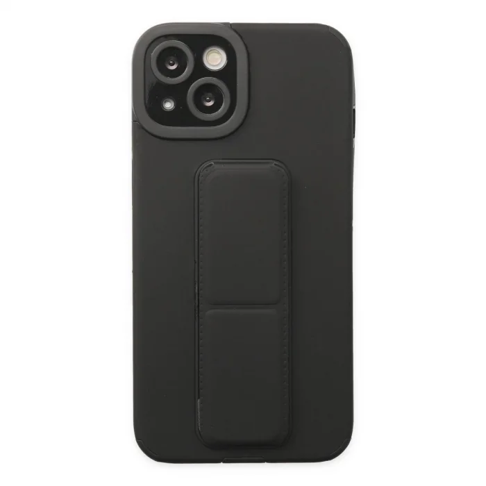 BUĞZ İphone 14 Plus Kılıf Mega Standlı Silikon - Siyah