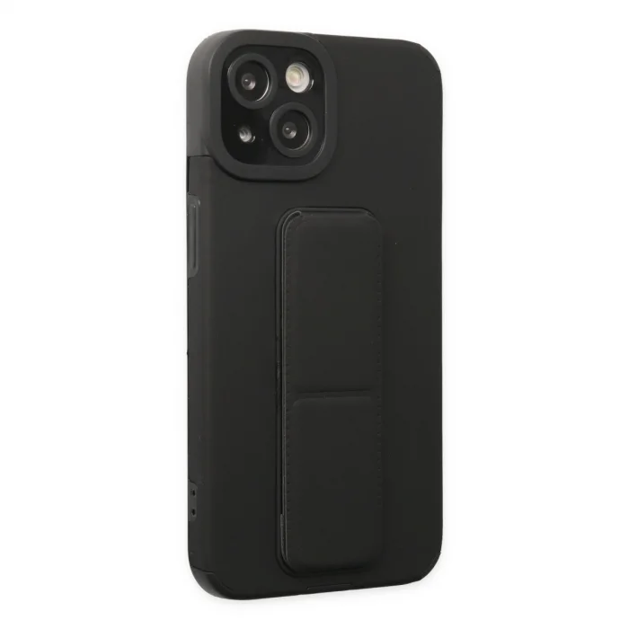 BUĞZ İphone 14 Plus Kılıf Mega Standlı Silikon - Siyah