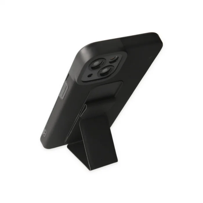 BUĞZ İphone 14 Plus Kılıf Mega Standlı Silikon - Siyah