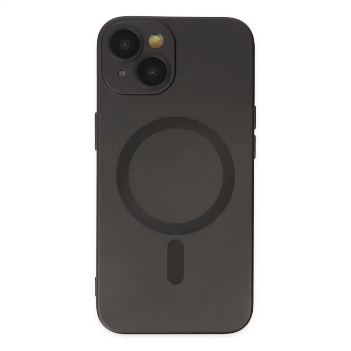BUĞZ İphone 14 Plus Kılıf Moshi Lens Magneticsafe Silikon - Siyah