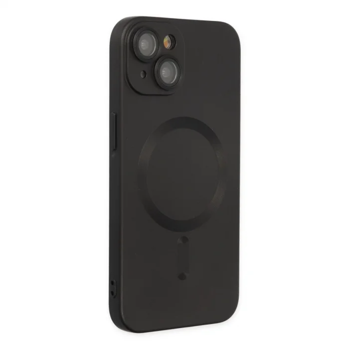 BUĞZ İphone 14 Plus Kılıf Moshi Lens Magneticsafe Silikon - Siyah