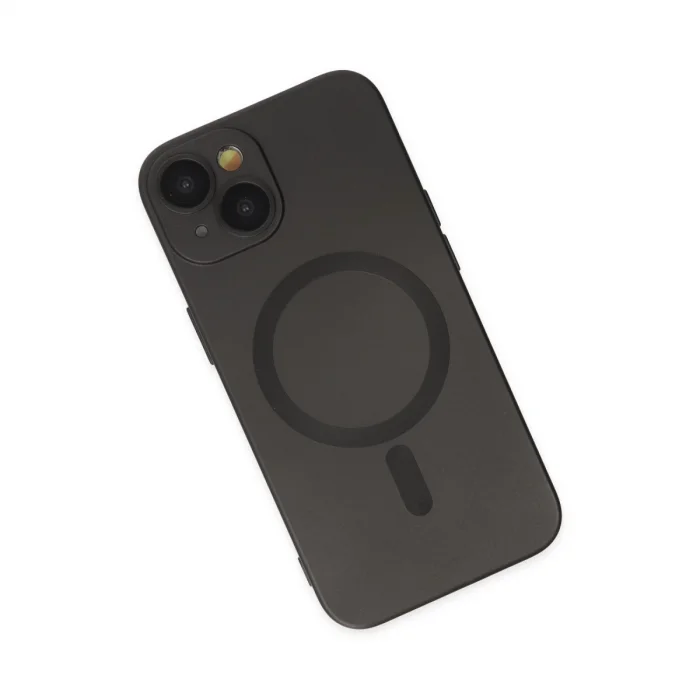 BUĞZ İphone 14 Plus Kılıf Moshi Lens Magneticsafe Silikon - Siyah