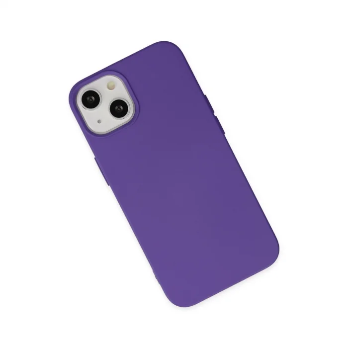 BUĞZ İphone 14 Plus Kılıf Nano İçi Kadife Silikon - Mor
