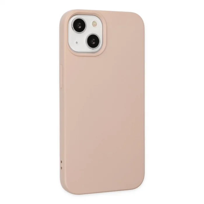 BUĞZ İphone 14 Plus Kılıf Nano İçi Kadife Silikon - Pudra