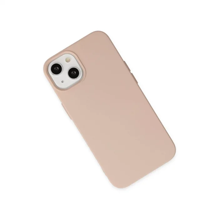 BUĞZ İphone 14 Plus Kılıf Nano İçi Kadife Silikon - Pudra