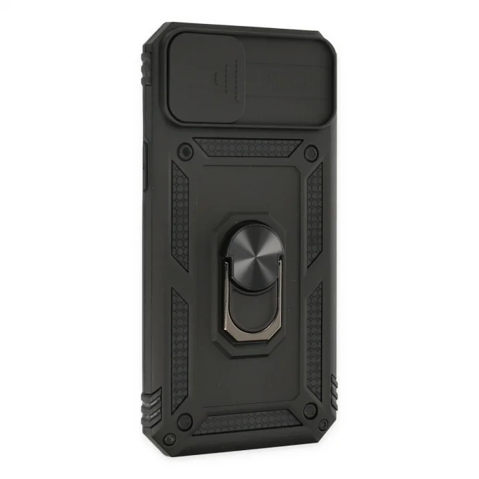 BUĞZ İphone 14 Plus Kılıf Pars Lens Yüzüklü Silikon - Siyah