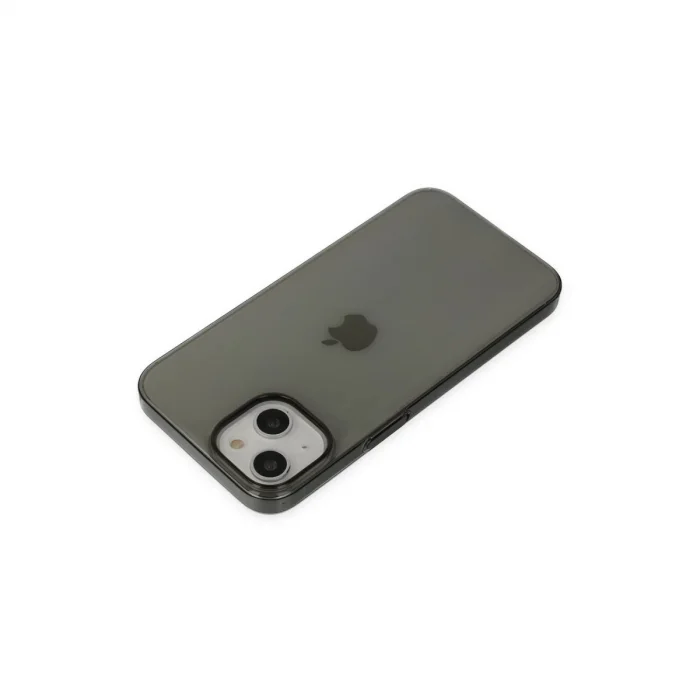 BUĞZ İphone 14 Plus Kılıf Pc Sert Şeffaf Kapak - Siyah