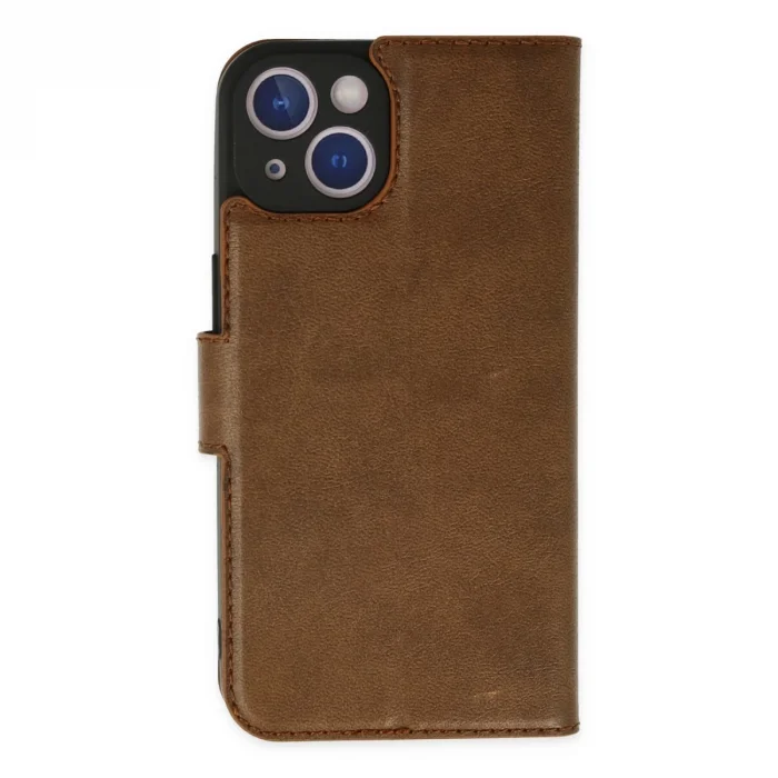 BUĞZ İphone 14 Plus Kılıf Trend S Plus Kapaklı Kılıf - Taba