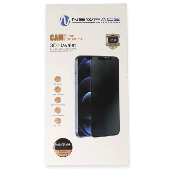 BUĞZ İphone 14 Pro 3d Antistatik Hayalet Cam Ekran Koruyucu