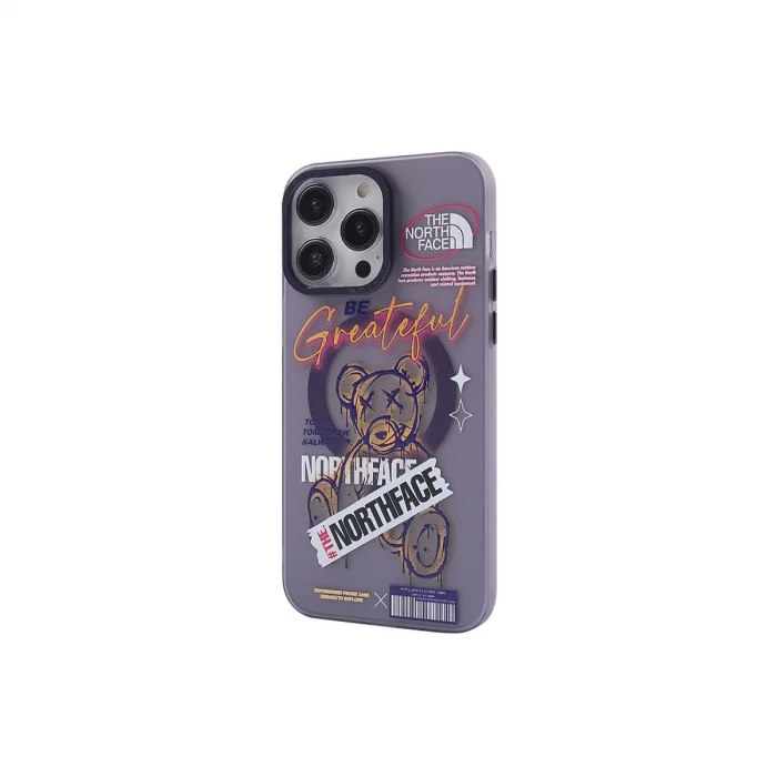 BUĞZ İphone 14 Pro Kılıf Apollo Magneticsafe Desenli Kapak - Apollo Mor - 2