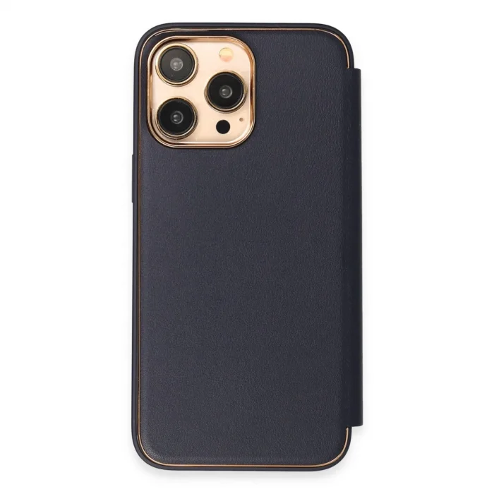 BUĞZ İphone 14 Pro Kılıf Dolpin Kapaklı - Lacivert