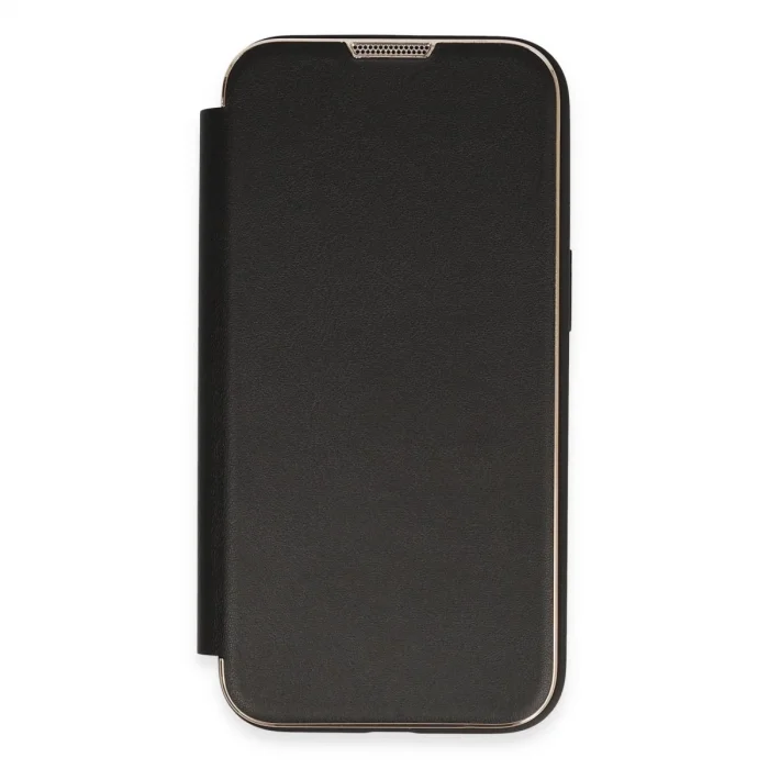 BUĞZ İphone 14 Pro Kılıf Dolpin Kapaklı - Siyah